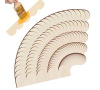 Bois décoratif ondulé - Lot de 24 panneaux de bricolage avec bords non traités - Bandes décoratives en bois - Fournitures de bricolage pour le travail du bois, panneaux avec finition naturelle