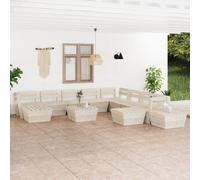 Vidaxl Salon De Jardin Palette 12 Pcs Bois D'épicéa Imprégné