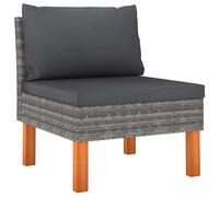 Vidaxl Canapés Centraux 2 Pcs Résine Tressée Et Bois D'eucalyptus