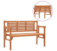 Vidaxl Banc Pliable De Jardin 120 Cm Bois D'eucalyptus Solide