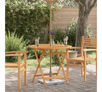 Bois d'Eucalyptus Solide Table de Jardin Pliable Ø60x75 cm Extérieur vidaXL