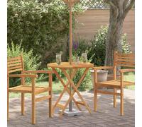 Bois d'Eucalyptus Solide Table de Jardin Pliable Ø60x75 cm Extérieur vidaXL