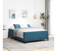 Bois d'ingénierie Design Minimaliste lit Moderne Bleu 140x190 cm