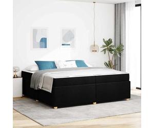 Bois d'ingénierie Design Moderne Cadre lit avec Matelas Noir 200 x 200 cm | Cadre de lit avec matelas Noir 200 x 200 cm tissu, Lit empereur avec sommier à lattes, Ensemble literie moderne avec ressorts