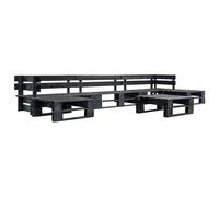 Bois Ensemble de Canapés de Jardin Palette 6 pcs Blanc Banc Salon Patio vidaXL