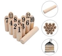 Bois Ensemble de Jeu de Kubb à Chiffres Jouet de Plein Air Lancement vidaXL