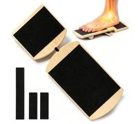Bois Entraîneur de Cheville, Balance Board Cheville avec Surface Antidérapante, Entraînement de renforcement des pieds et d'équilibre, pour l'étirement de la Cheville, Correction de la Posture