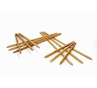 Bois équarri en acacia - Poteau en bois carré profilé poteaux sciés et pointus d'un côté (H x l : 3 x 3 cm, L : 80 cm)