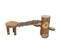 Bois Hamster Toy S Wood Chinchilla Activity Playground Stand Ladder pour Jouer à la Mastication du Hamster en Bois Toyamster Toyamster Pla Pets to Tree Stakes