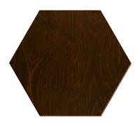 Bois hexagonal chêne foncé laqué des deux côtés - 3 à 50 cm - En contreplaqué de bouleau de 3 mm - Disponible individuellement ou en kit - Dimensions : 15 cm - Lot de 100 pièces