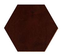 Bois hexagonal en noyer foncé laqué des deux côtés - 3 à 50 cm - En contreplaqué de bouleau de 3 mm - Disponible individuellement ou en kit - Dimensions : 30 cm - Lot de 1 pièce