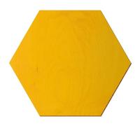 Bois hexagonal jaune laqué des deux côtés 3 à 50 cm en contreplaqué de bouleau de 3 mm disponible individuellement ou en kit, dimensions : 30 cm, lot de 25