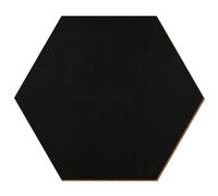 Bois hexagonal noir laqué des deux côtés 3 à 50 cm en contreplaqué de bouleau de 3 mm disponible individuellement ou en lot, dimensions : 15 cm, lot de 100 pièces