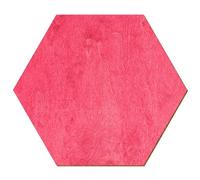 Bois hexagonal rose foncé laqué des deux côtés 3 à 50 cm en contreplaqué de bouleau de 3 mm disponible individuellement ou en lot, dimensions : 15 cm, lot de 50 pièces