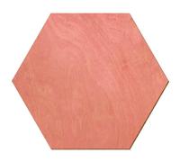 Bois hexagonal rose laqué des deux côtés 3 à 50 cm en contreplaqué de bouleau de 3 mm disponible individuellement ou en lot, dimensions : 15 cm, lot de 100 pièces