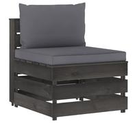 Canapé d'angle Sectionnel - VIDAXL - Bois Imprégné - Anthracite et Gris - 3 Places - Extérieur