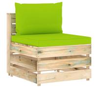 vidaXL Middenbank sectioneel met kussens groen geÃ¯mpregneerd hout3074518 Vert G