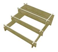 Jardinière À 3 Niveaux 90 X 90 X 35 Cm Bois Imprégné