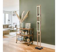 Bois Lampadaire LED Lampe Salle à Manger Design Feu Latéral Noir Braun