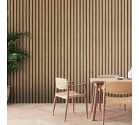 Bois Lattes Papier Peint Vinyle en Rayures Panneau Naturel 39109-1 AS Creation