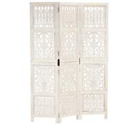 vidaXL Cloison de séparation 5 panneaux Blanc 200x165 cm Bois manguier