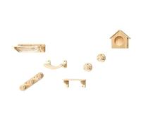 Bois Massif Arbre a Chat Mural, Ensemble de Meubles Muraux pour Chata, avec Poteaux à Griffer en Sisal, pour Un Appartement