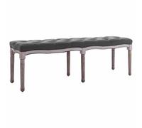 Bois Massif Banc Lin Gris Foncé Banquette Meuble Mobilier Siège Maison vidaXL