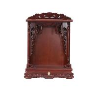 Bois massif Bouddha Shelf, Wall Mounted & Tabletop Altar Cabinet Prayer Altar Table for Home Pooja and Incense Burner(Chestnut Red-A, 23.6in)