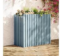 Bois Massif Cache Climatiseur Extérieur,Couvercle Climatisation Cadre Décoratif,Écran De Confidentialité Pour Protection De Unité Extérieur,Clôture De Climatiseur Décorati(Color:Blauw,Size:105*45*100c