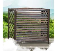 Bois Massif Couverture De Climatiseur, Cache Climatiseur, Clôture Décoratif Pour Climatisation,Clôture De Climatiseur Décorati,Résistant Aux Intempéri,Grille Anti-Poussière De Confidentialité(Size:105