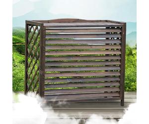 Bois Massif Couverture De Climatiseur, Cache Climatiseur, Clôture Décoratif Pour Climatisation,Clôture De Climatiseur Décorati,Résistant Aux Intempéri,Grille Anti-Poussière De Confidentialité(Size:105