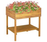 Bois Massif d'Acacia Jardinière Surélevée 50x40x45 cm Fleurs Plante vidaXL