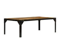vidaXL Table basse Bois massif de manguier brut et acier 110 cm Marron