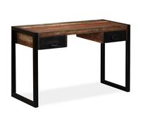 Bois Massif de Manguier Bureau avec 2 Tiroirs Table de Travail Meuble vidaXL