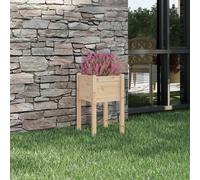 Bois Massif de Pin Jardinière Marron Miel 40x40x70 cm Pot de Fleurs vidaXL