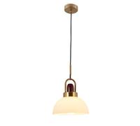 Bois Massif Japonais Small Chandelier Nordic Single Head Lampe pendente Light Light Milky Blanc Verre Métal Métallière Lampe Suspendue pour Le loft Coffee Bar Cuisine Cuisine Fabriqué en Chine