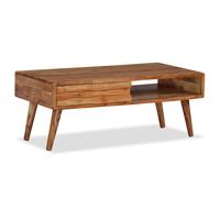 Bois Massif Table Basse avec Tiroir Sculpté Table de Salon Décor Maison vidaXL