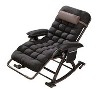 Bois massifChaise de sieste d'extérieur, fauteuil inclinable portable pour pelouse, supporte jusqu'à 250 kg, convient pour une utilisation en terrasse. Comprend 1 ensemble de coussinets chauds d'hiv