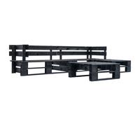 Bois Meuble de Jardin Palette 4 pcs Gris Patio Terrasse Salon de Jardin vidaXL