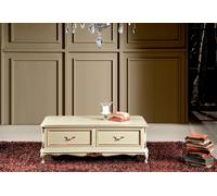 Bois Meubles italiens Style baroque Luxe Blanc Table basse Salon Table Nouveau