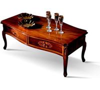 Bois Meubles italiens Style baroque Luxe Table basse marron Table de salon Nouveau