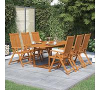 Bois Mobilier de Jardin 7 pcs Table Extensible Set de Salle à Manger vidaXL