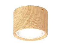 Bois Moderne Plafonnier LED Lampe de Plafond 12W Ronde Abat-Jour Mini Design Downlight Salle de Bain Balcon Cuisine Chambre Éclairage Salon Intérieur Luminaire Couloir Spots de Plafond 840Lm 3000K