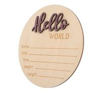 Bois -né Panneau Rond, pour Annonce de Naissance Photo | Surface Lisse à Texture Fine, sans Bavures, pour Berceau, Faire-part et Souvenir de Naissance