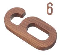 Bois Noyer Noir Numéro de Maison, Chiffre 3d Massif pour Extérieur | Peut être Peint ou Teinté, Pose Simple, Style Rustique Décoratif, Lecture Nette sur Façade