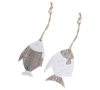 Bois Ornement Suspendu Poisson Style Graffiti 4 Pièces | Décoration Créative, Forme Poisson, Usage Vitrine et Hôtel, Pièce DIY Artisanale, Ambiance Événementielle