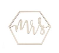 Bois Panneau Décoratif Hexagonal 2 Pièces Madame pour Chaise
