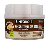 BOIS Pâte à Bois Angles et Gros Trous Reconstitue Parties les Manquantes Intérieur Extérieur Haute Résistance & Adhérence Sec en 20min Chêne Technique Professionnelle 190g