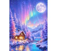 Bois Pays des Merveilles Hivernales Puzzle de 30 Pièces pour Adultes, 25x20cm Puzzles Classiques 30 pièces Adultes, Puzzle Stimulant Parfait pour Les Soirées de Jeu