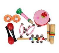 Bois Percussion Instrument de musique Jouet Set 11pcs éducation Jouet Musique G